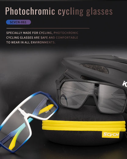 SCVCN Photochromic Sunglasses for Men Fashion Outdoor Sports Bicycle Cycling Glasses Woman Riding Goggles Eyewear Accessories
