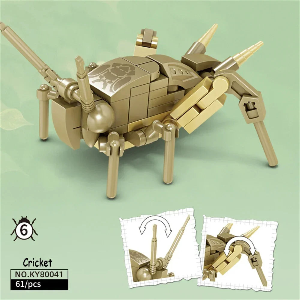 Locust Insects Building Blocks Toys Set - Long-Lasting Play for Kids, Great Collectible Models Carabid Cricket Blattodea & More