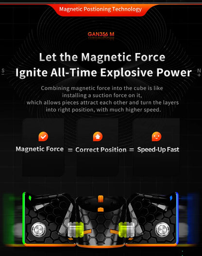 GAN 356 M 3x3x3 Magnetic Magic Speed Cube Stickerless Gan 356M Professional Fidget Toys GAN 356 M Lite Cubo Magico Puzzle