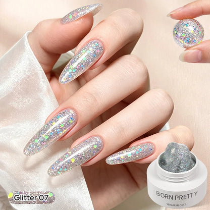 BORN PRETTY 15ml Clear Non Stick Hand Extension Gel 3D Shaping Sculpting Carving Nail Art Solid Hard Gel for Fake Nail