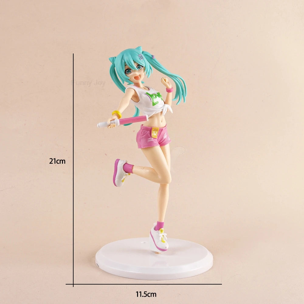Anime Figure Cherry Blossoms Dress Action Figures Kawaii Swimsuit Vocaloid PVC Collectible Model Toys Girl Gift