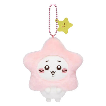 Star Wish Series Plush Keychain – Cute Usagi Hachiware Flying Squirrel Stuffed Toy Five-Pointed Star Pendant Gift