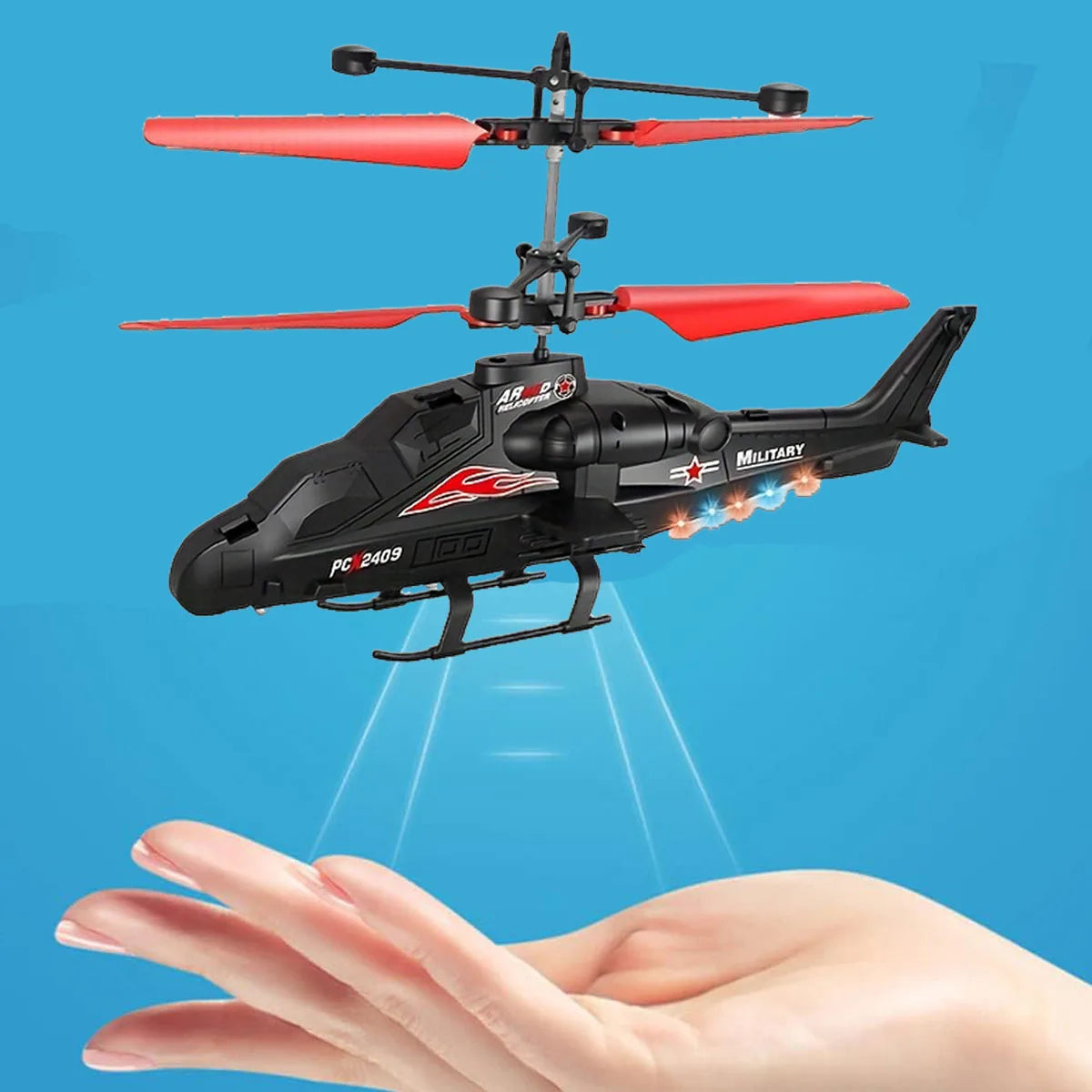 2-Way Remote Control Airplane Infrared Induction Helicopter LED Lights Drone USB Charging Fighter Model Boy Toy