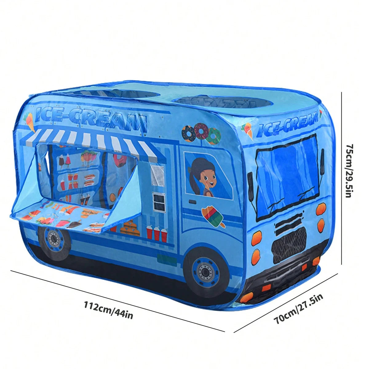 Foldable Kids Indoor Outdoor Tent Game House Car Shaped House Hiding House with Opening Shooting Game for Kids Boys Girls Girft