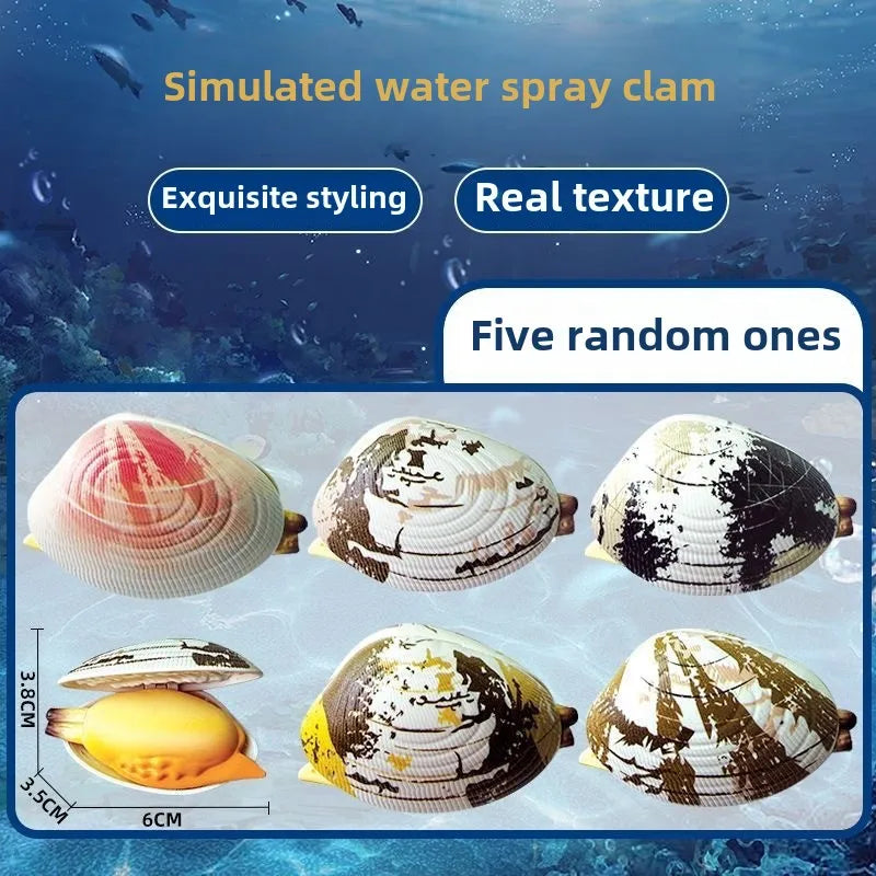 Simulated Water Spraying Clam Toy Prank Toy Water Simulation Shell Toy Children's Mini Water Gun Summer Playing for Boy