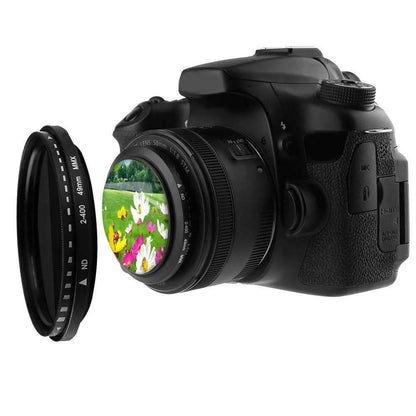 Digital SLR Camera Filter Dimmer Fader Variable ND Filter Adjust ND2 to ND400 Neutral Density for Camera Lens 37-82mm