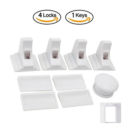 Baby Safety Lock Invisible Lock Kids Security Drawer Latch Cabinet Door Magnetic Child Safety Lock Limiter Children Protection