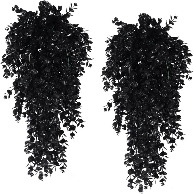 Artificial Hanging Plants Faux Eucalyptus Leaf Greenery Vine Outdoor UV Resistant Plastic Plants for DIY Home Wedding Decoration