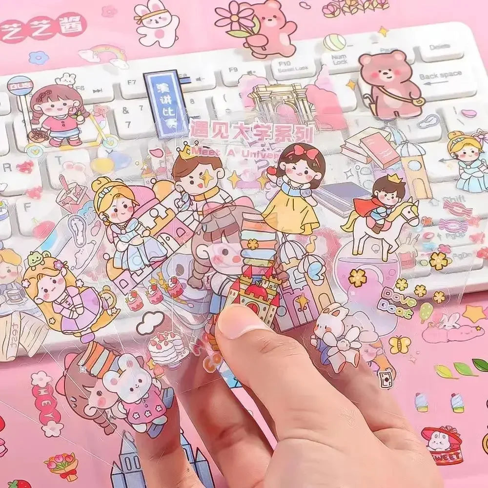 100/50/20/10 Pcs Kawaii Stickers PET Cartoon Scrapbooking Cute Sticker DIY Junk Journal Stickers Decoration Stationery Supplies