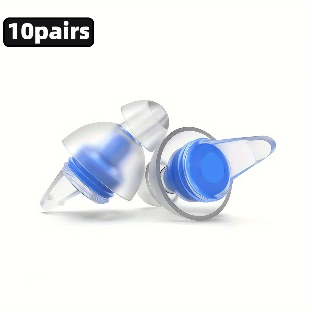 HUAK High Fidelity Silicone Ear Plugs for Noise Cancelling Washable Reusable Musicians Motorcycles Sleeping Work, Study, Swim