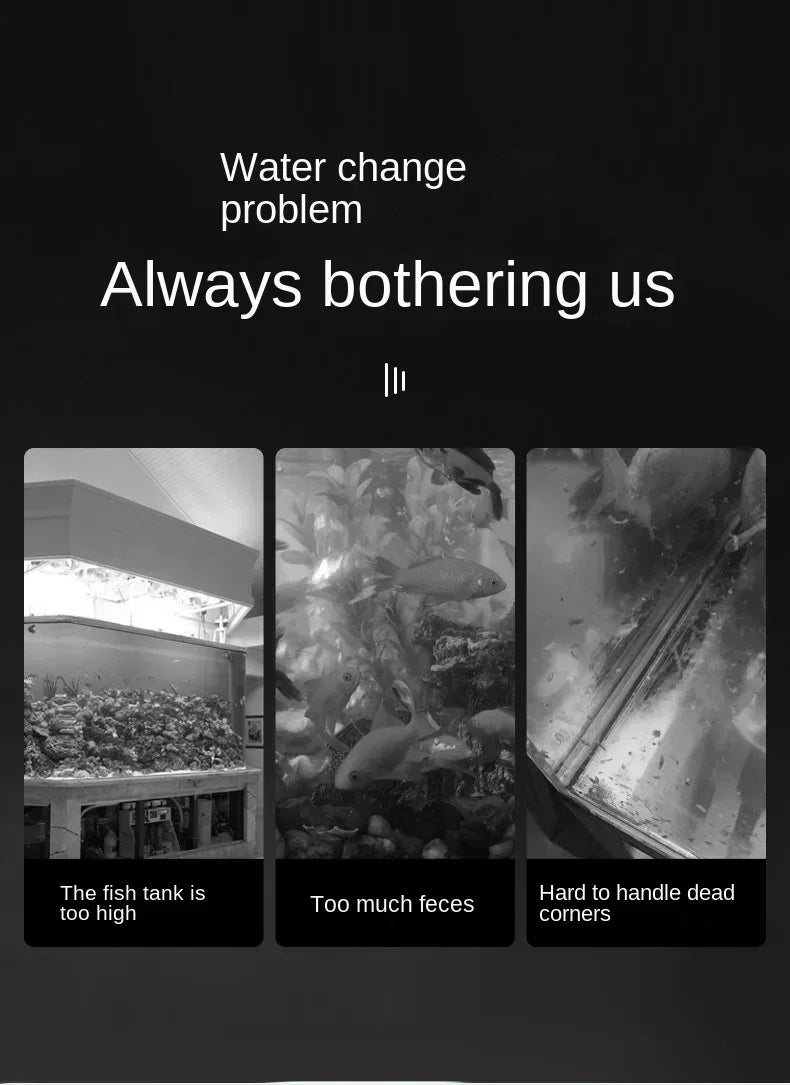 Fish Tank Siphon Vacuum Gravel Large Water Exchanger Aquarium Sand Cleaning and Water Changing Cleaning Kit with Extension Tube