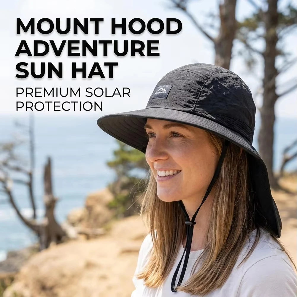 Outdoor Fishing Cap Sun Protection Wide Brim Hat Lightweight Breathable Adjustable Hiking Fishing Climbing Hat Summer Travel