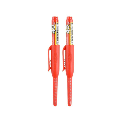 45mm Waterproof Deep Hole Marker Pens Long Nib Head Carpenter Pen Black/Blue/Red Ink for Multi-Purpose Woodworking Hand Tools