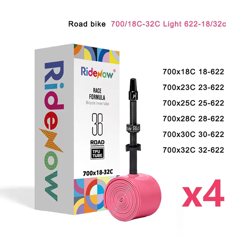 RideNow Metal Nozzle Tpu Inner Tube External Thread Tube 700x18-32c Road Bike 36g Inner Tire All Road Bike Tyre Accessories