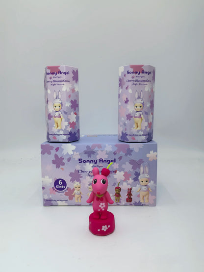 Sonny Angel' Purple Cherry Blossom Series Nigbt Minifigure Version Blind Box Decoration Cute Mystery Surprise Giff
