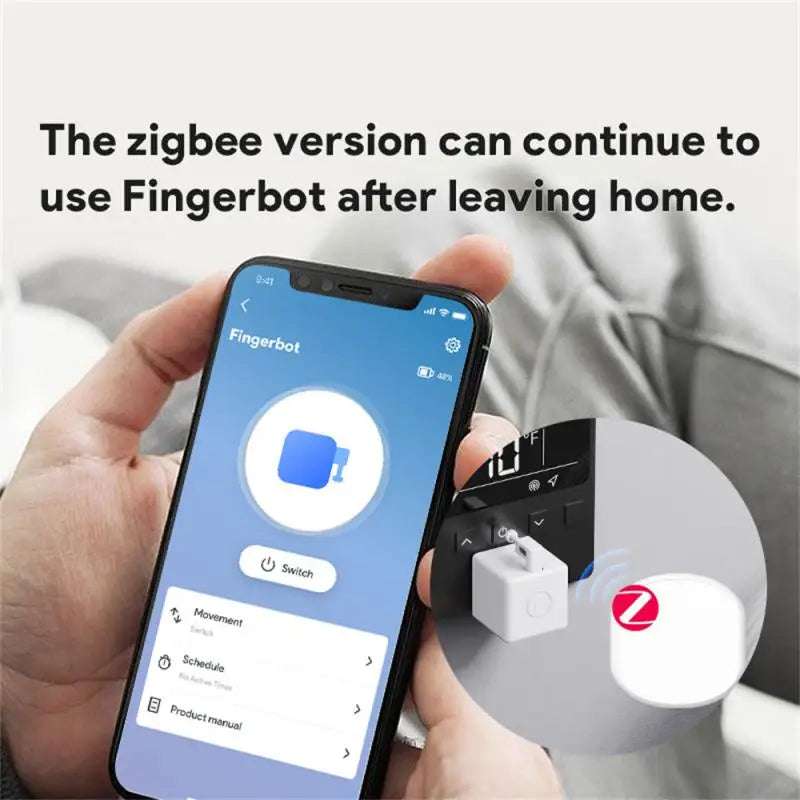 New Zigbee Smart Fingerbot Plus Switch Button Pusher Touch Arms Fingerbot Tuya Smart Life Control Work with Alexa Google Alice