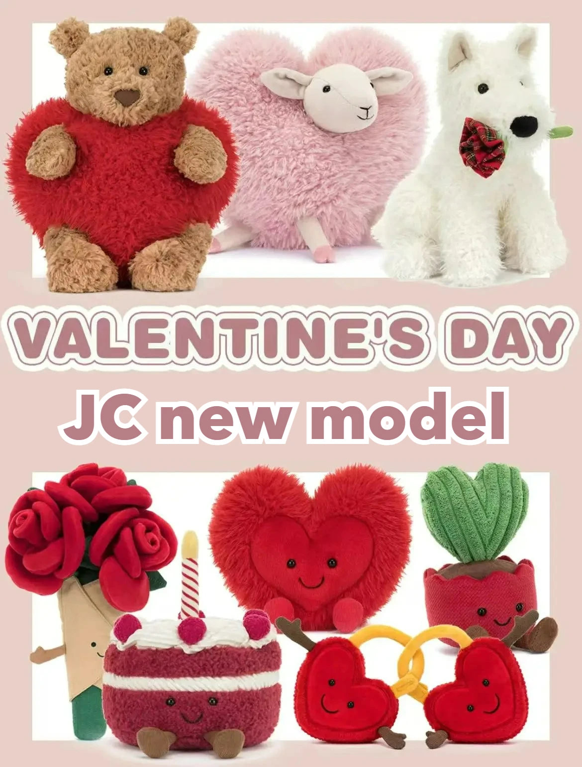 Jc Valentine Day Gift Must Have Chic Heart Gift Box Plush Toy Doll New Year Gift 26 Year of the Horse New Product Feixin Dragon