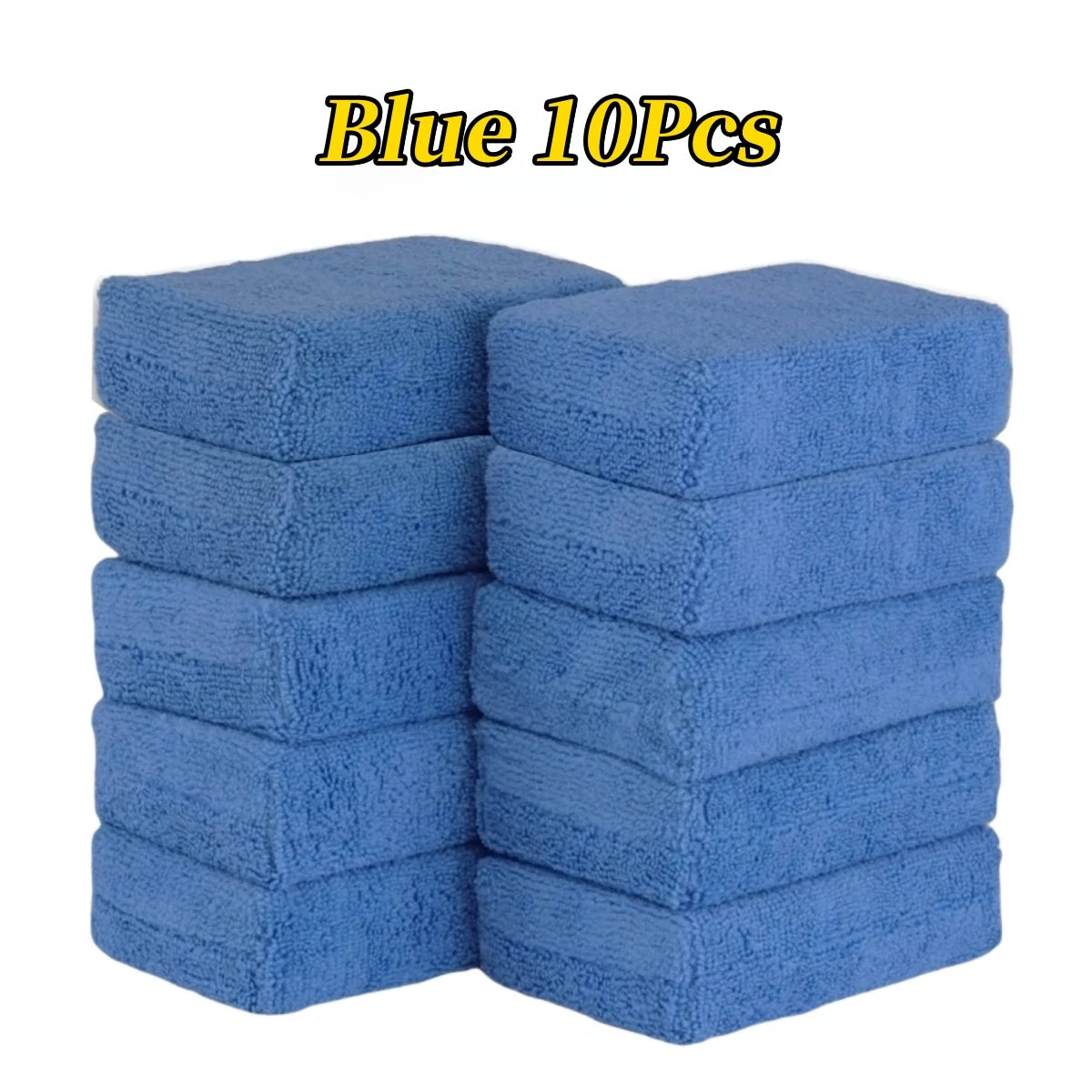 10PCS Microfibre Car Wax Applicator Pads Soft Auto Detailing Wax Sponge Rectangle Foam Car Paint Care Polishing Pad Car Cleaning