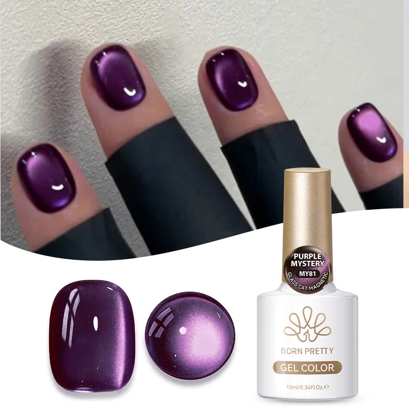 BORN PRETTY 10ml Brown Purple Black Red Cat Magnetic Gel Polish Manicure Soak Off UV Gel Nail Art Varnish Autunm Winter Nails