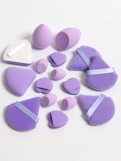 Cat Powder Cotton Candy 16-Piece Set 2 Makeup Eggs & 4 Mini Makeup Eggs & 2 Cotton Candy Powder Puff & 4 Powder Puff & 4 Mini C