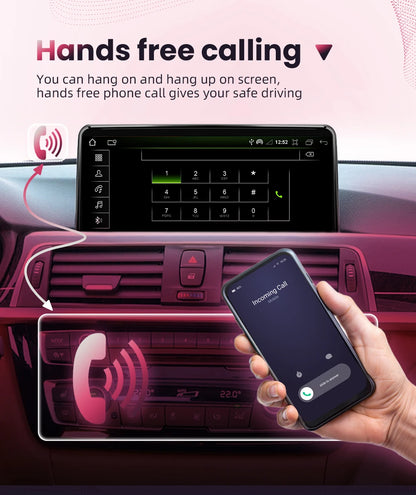 BONROAD Wireless Carplay Android auto Multimedia Player Car Radio For BMW 3 Series E90 E91 E92 E93 Touch Screen With Bluetooth