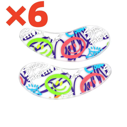 Blackwings 6 pairs of silicone eye patches are suitable for dark circles and puffy, reusable female cooling gel eye mask.
