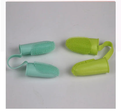 Dual Finger Set Pet Toothbrush Oral Cleaning Dog Flexible Durable Suppleness Toothbrush Safe Non-toxic Easy Clean Pet Products