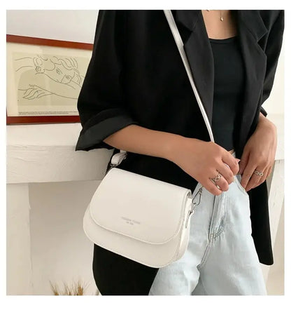 Women's Crossbody Bag New Solid Color Fashionable Flipped Bag Retro Casual Simple Crossbody Bag