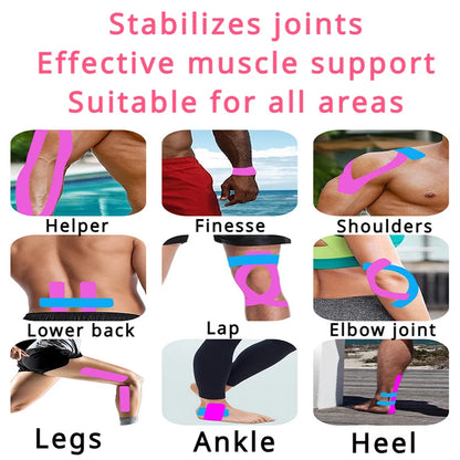 WorthWhile 5cm*5m Kinesiology Tape Athletic Recovery Elastic Tape Muscle Pain Relief Kneepads Fitness Sports Protector