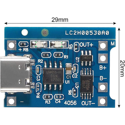 10/100pcs TP4056 +Protection Dual Functions 5V 1A type c 18650 Lithium Battery Charging Board Charger Module