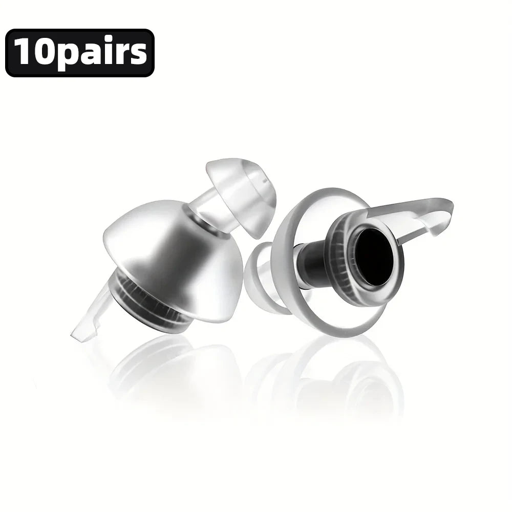 HUAK High Fidelity Silicone Ear Plugs for Noise Cancelling Washable Reusable Musicians Motorcycles Sleeping Work, Study, Swim