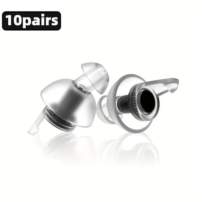 HUAK High Fidelity Silicone Ear Plugs for Noise Cancelling Washable Reusable Musicians Motorcycles Sleeping Work, Study, Swim