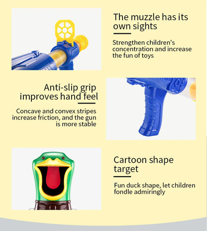 Hungry Shooting Duck Toys 98K Pistol Air-powered Gun Soft Bullet Ball Scoring Battle Games With Light Can Walk Gun Kids Gifts
