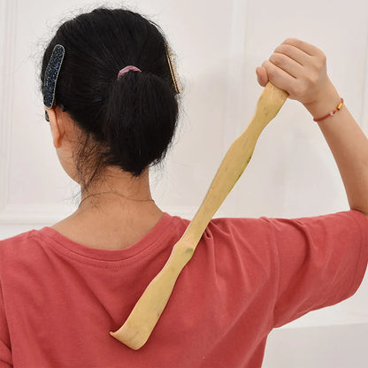 Bamboo Back Scratcher Aid Stick Scratching Massage Roller Long Wooden Body Large Stick for Men and Women Back Scratcher Massager