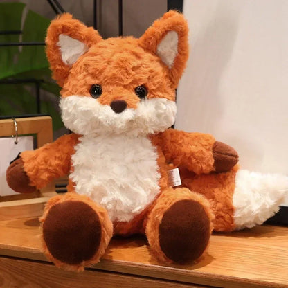 Cute Fluffy Fox Plush Toy Soft Cartoon Orange Foxes Stuffed Doll Baby Appease Children toys