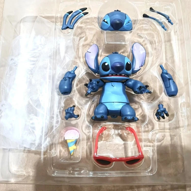 2025 New Kaiyodo Stitch Action Figure Revoltech Stitch Figurine Joint Mobile Model Toys Ko Version Collection Children Gifts