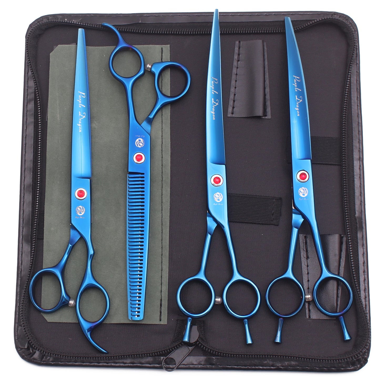 Dog Grooming Scissors Purple Dragon Stainless Gold Professional Dog Shears Scissors To Cut Dog Hair Pet Curved Shears Z3005A