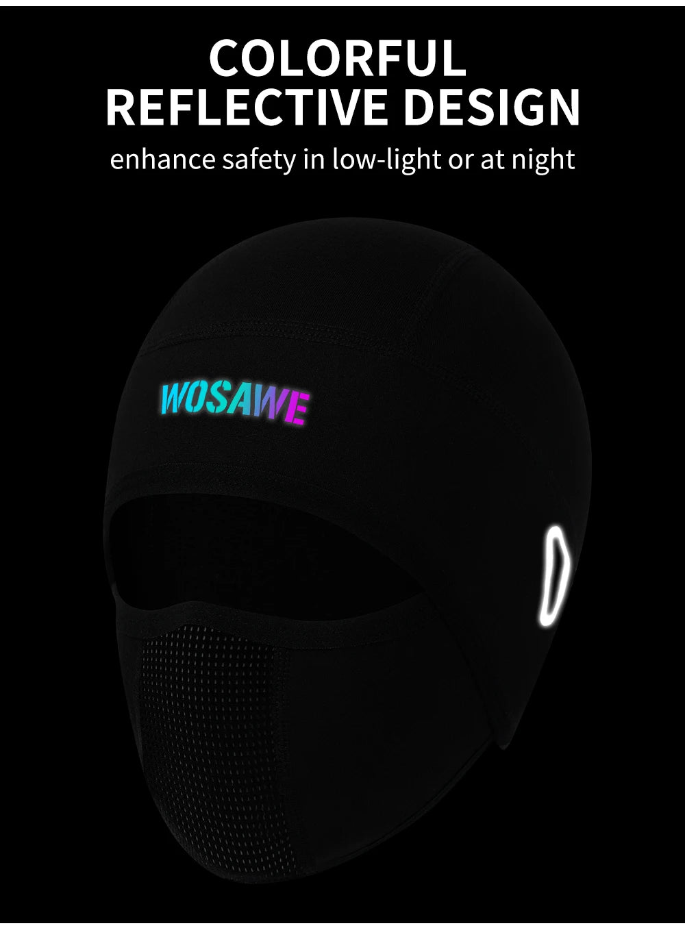 WOSAWE Summer Cool Balaclava Cycling Caps Sun Resistant Sports Helmet Liner Ice Silk Hat Fishing Hiking Sports Hats Face Cover