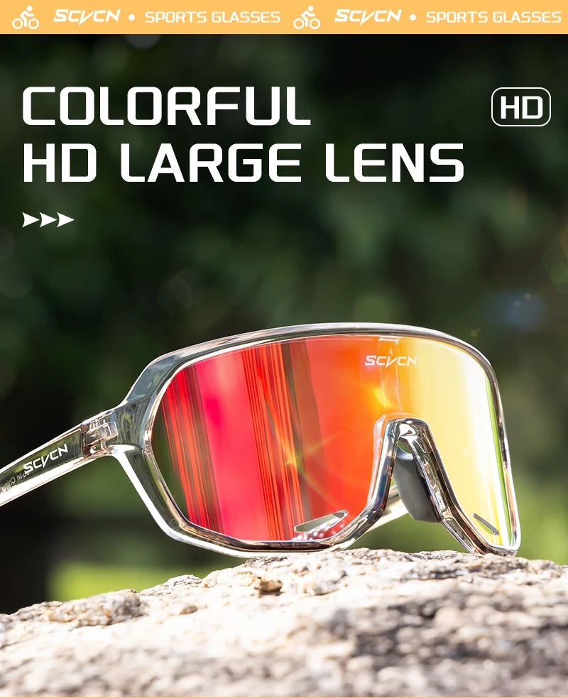 SCVCN Men Cycling Glasses Photochromic Sunglasses Mountain Bike Road Bicycle Eyewear MTB Cycle Goggles Sports UV400 Glasses Hot