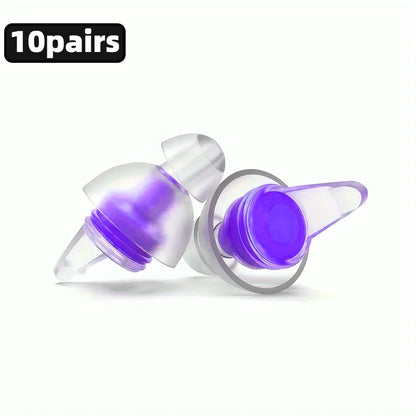 HUAK High Fidelity Silicone Ear Plugs for Noise Cancelling Washable Reusable Musicians Motorcycles Sleeping Work, Study, Swim