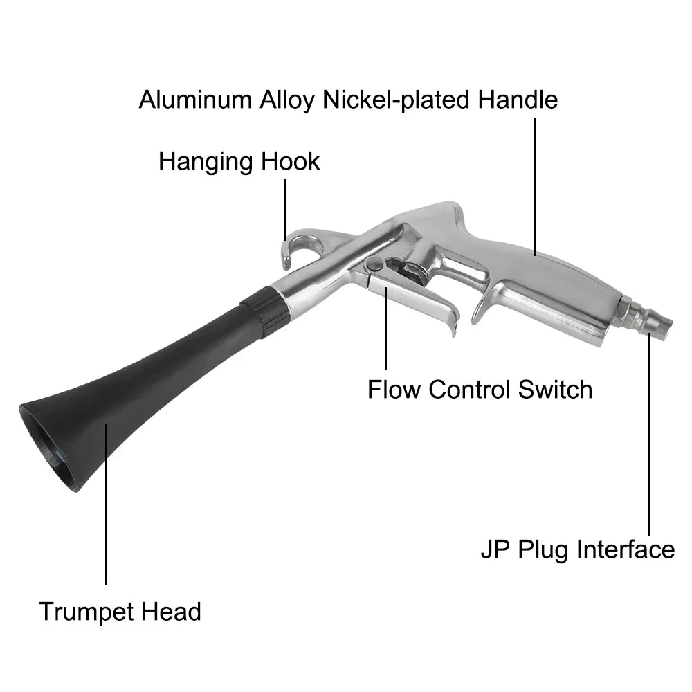 Dry Cleaning High Pressure Gun Car Wash Gun 0.4Mpa-10Mpa Tornador Air Blow Interior Detailing Cleaning Tools Dust Blowing