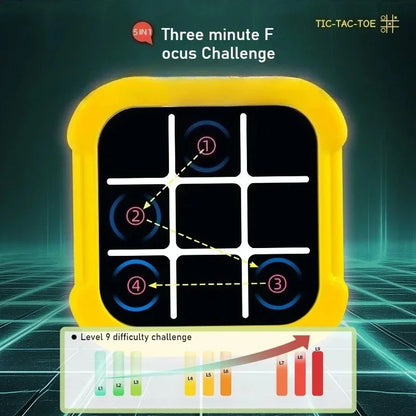 AI Electronic Chess & Tic Tac Toe Set-Educational Brain Teaser, Perfect Gift for Kids & Family Game Night