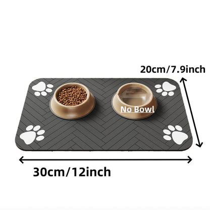 Pet Feeding Mat-Absorbent Pet Placemat for Food and Water Bowl with Waterproof Rubber Backing Quick Dry Water Mat for Dog Cat