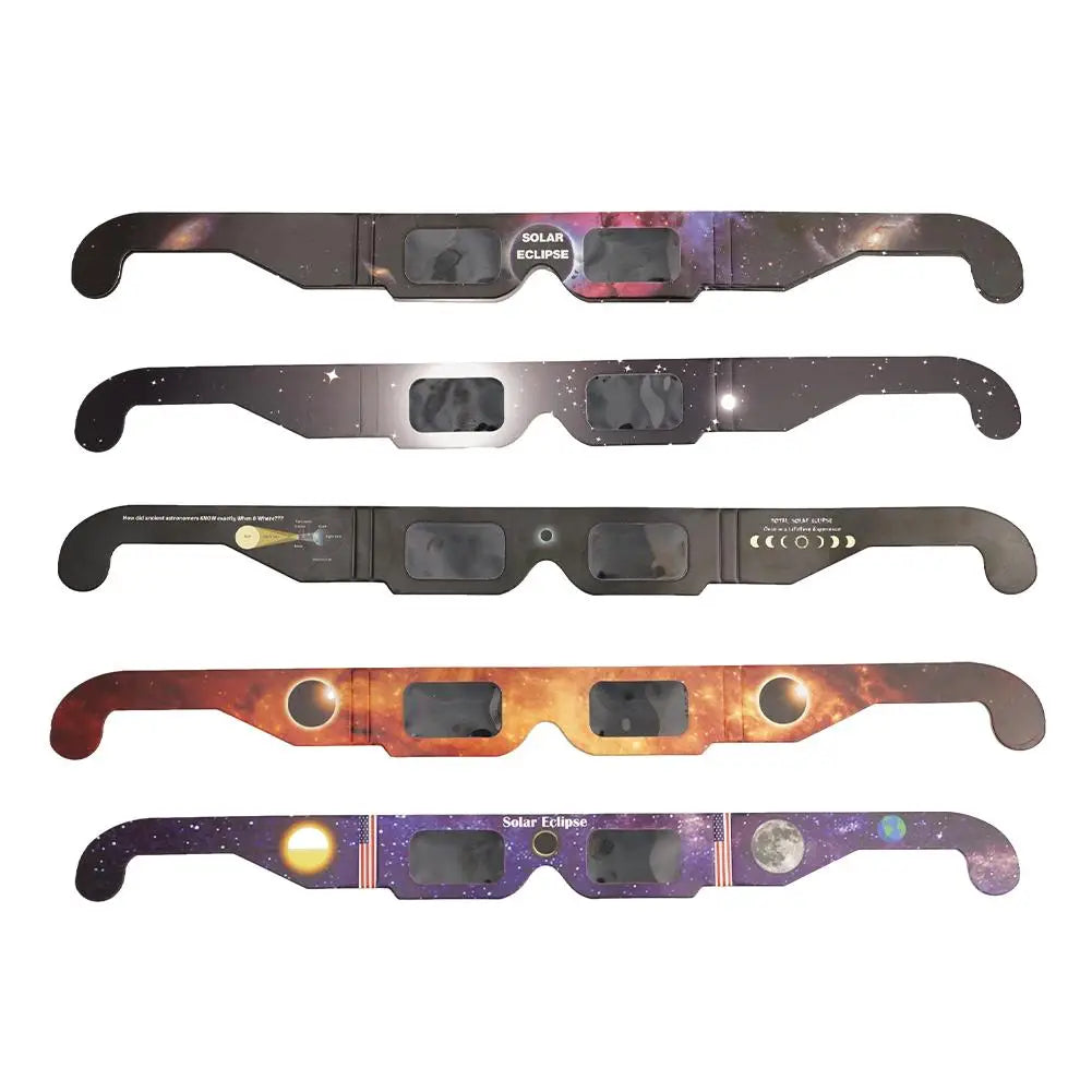 Wholesale 30pcs CE/ISO Certified Paper Solar Eclipse Glasses Safe For Direct Sun Viewing Observe Total Eclipses Partial Eclipse