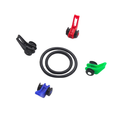 10PCS Bait Holder Plastic Fishing Hook Keeper Lure Safety Holder With 2 Rubber Rings For Fishing Rod Pole Fishing Tackle