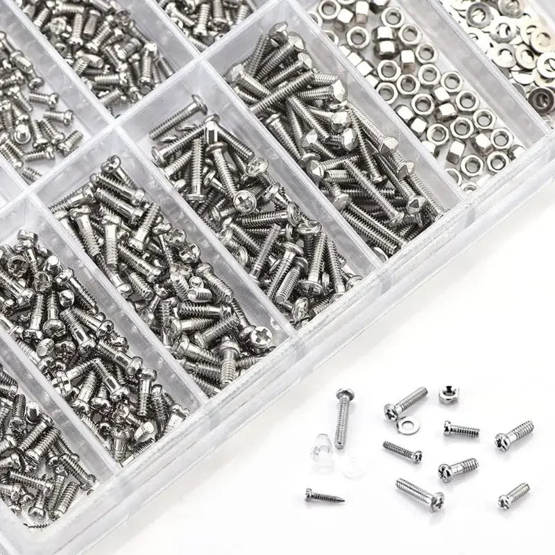 1000pcs Eyeglass Accessories PM Round Eyeglass Screws, Screw Washers, Small Repair Screws