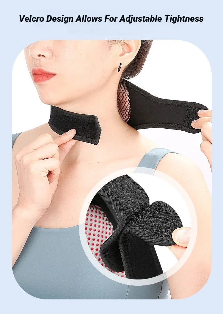 1Pcs One Piece Tourmaline Self-Heating Pads Magnet Cervical Neck Care Collar Far Infrared Relaxation Magnetic Neckband Self-Heat