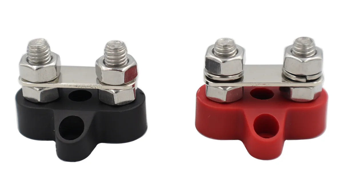 Bus Bar Terminal Block Battery Power Stud Junction M6 M8 BusBar Heavy Duty Power Distribution Stud for Car Truck RV Boat