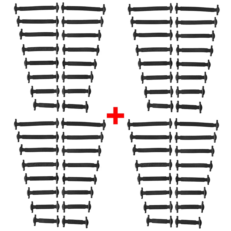 16pcs/lot Silicone Shoelaces No Tie Shoelaces 12 Colors Elastic Lace Shoelace Creative Lazy Silicone Laces Rubber Lace