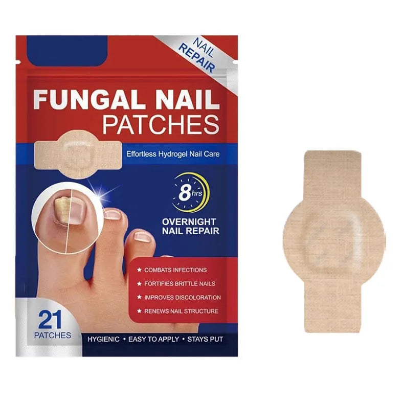 21pcs Nail Fungus Patch Waterproof Nail Repair Patch Ingrown Correction Sticker Damaged Nail Gray Care Patch Feet Care Tools